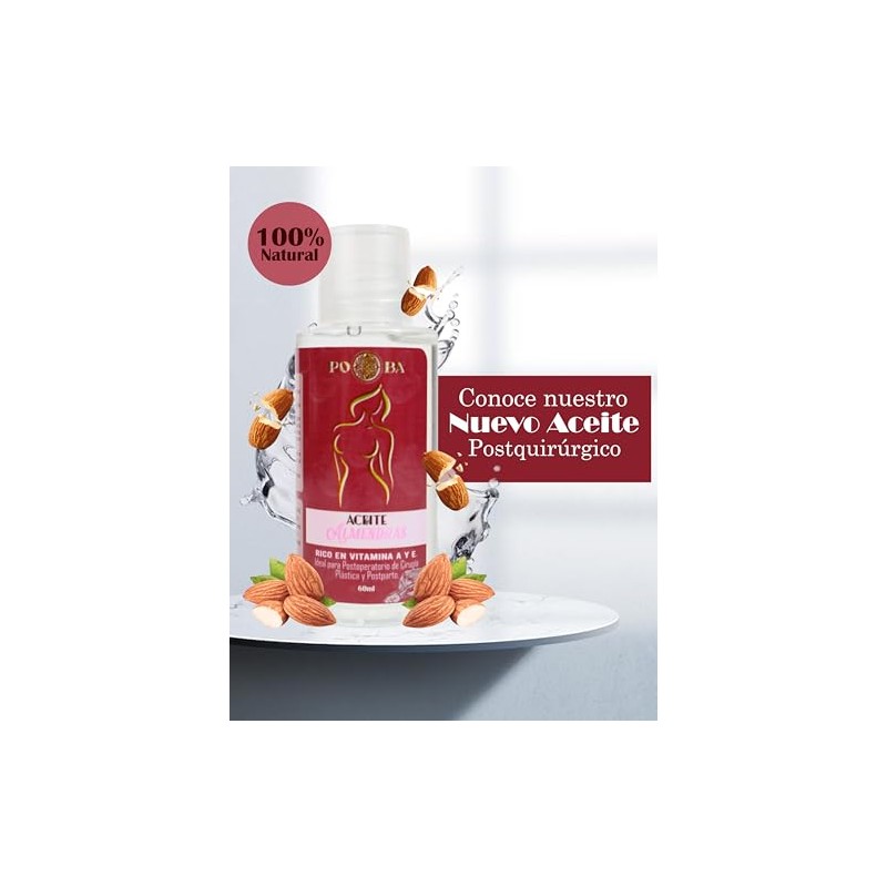 Aceite de almendras postoperatorio rico en vitamina A y E,
