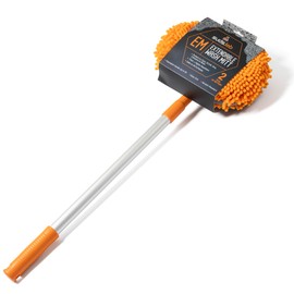 Suds Lab Extendable Microfiber Chenille Cleaning Brush | 60-Inch Scratch-Free Duster for Cars, Home, Furniture, and Electronics | 360° Rotating Handle, Washable Head, and Extendable Reach