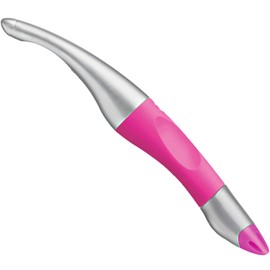 Stabilo EASYoriginal Ergonomic Rollerball Pen for Left-Handers - Metallic in Neon Pink/Metallic - Single Pen - Blue Ink (Erasable) - Includes Cartridge