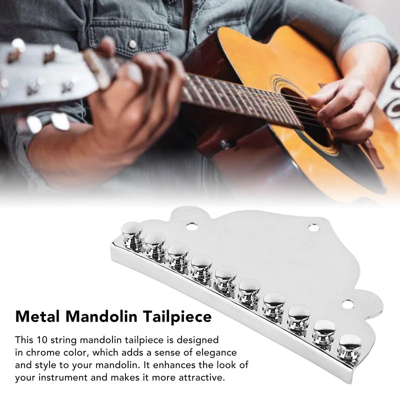 Mandolin Tailpiece 10 String Metal Guitar Mandolin Tailpiece Replacement for