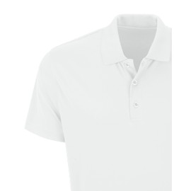 Vantage Apparel Men's Collegiate Premium Moisture Wicking White Icon Polo, North Carolina State Wolfpack, White, Large