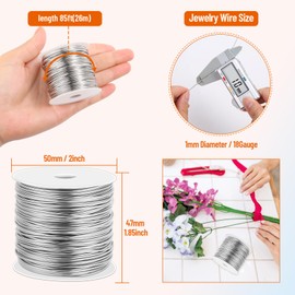 cridoz 18 Gauge Stainless Steel Wire for Jewelry Making, 1mm Baling Wire for Wrapping, Craft and Jewelry Making