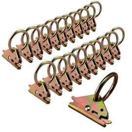 Eapele 20pcs Steel E-Track O Ring Tie-Down Anchors, Secure Cargo in Enclosed/Flatbed Trailers, Trucks, Load Limit of 1500lb