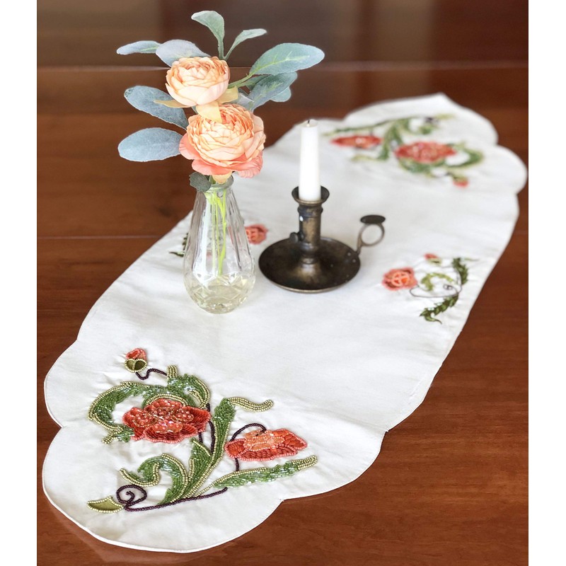 Golden Hill Studio - Poppy Spring Table Runner 36 Inches