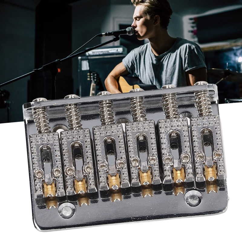 Electric Guitar Bridge, Comfortable Touch Standard Size Iron Copper Top