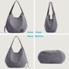 DOURR Women's Multi-pocket Shoulder Bag Fashion Cotton Canvas Handbag Tote