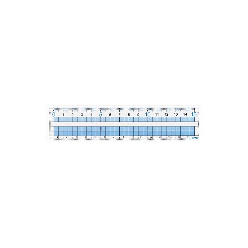 reimei藤井 Easy-to-Read Grid Ruler 15 cm Ruler ajh158
