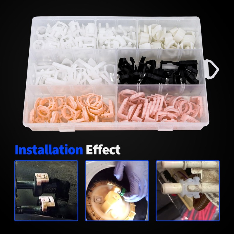 OXCANO 140Pcs Fuel Line Retainer Clips Assortment Kit, 7 Popular