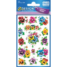 AVERY Zweckform 4398 Decorative Sticker Pansy 45 Stickers