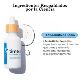 TIMELESS Serum Facial con Ácido Hialurónico puro 100% 60 ml - Suero Hidratante facial Antiedad para todo tipo de piel - Serum Acido Hialuronico que mejora Firmeza y Luminosidad