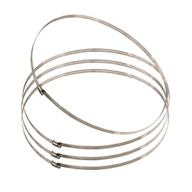 4 Pcs Large Size 450mm / 17.7inch Metal Hose Clips Stainless Steel Duct Clamps Adjustable for Securing Hoses and Pipes Tube