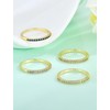 14K Gold Eternity Ring Women Created Amethyst Stackable Band Jewelry