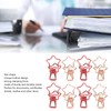 100 Pcs Binder Clips Hollow Cute Star Shape Sturdy Metal
