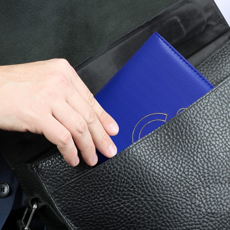 SEGOY PU Leather Disabled Badge Holder Wallet - Blue Badge