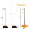 TreeLen Broom and Dustpan Set, Stand Up Broom and Dustpan