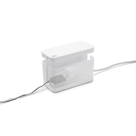 Bluelounge CableBox Mini Cable Cord Management System - Surge Protector Included - (White) - Pack of 2