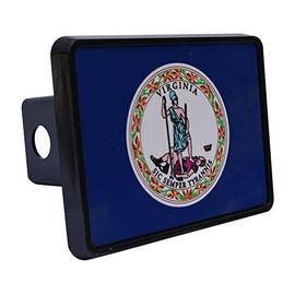 Rogue River Tactical Virginia State Flag Trailer Hitch Cover Plug VA