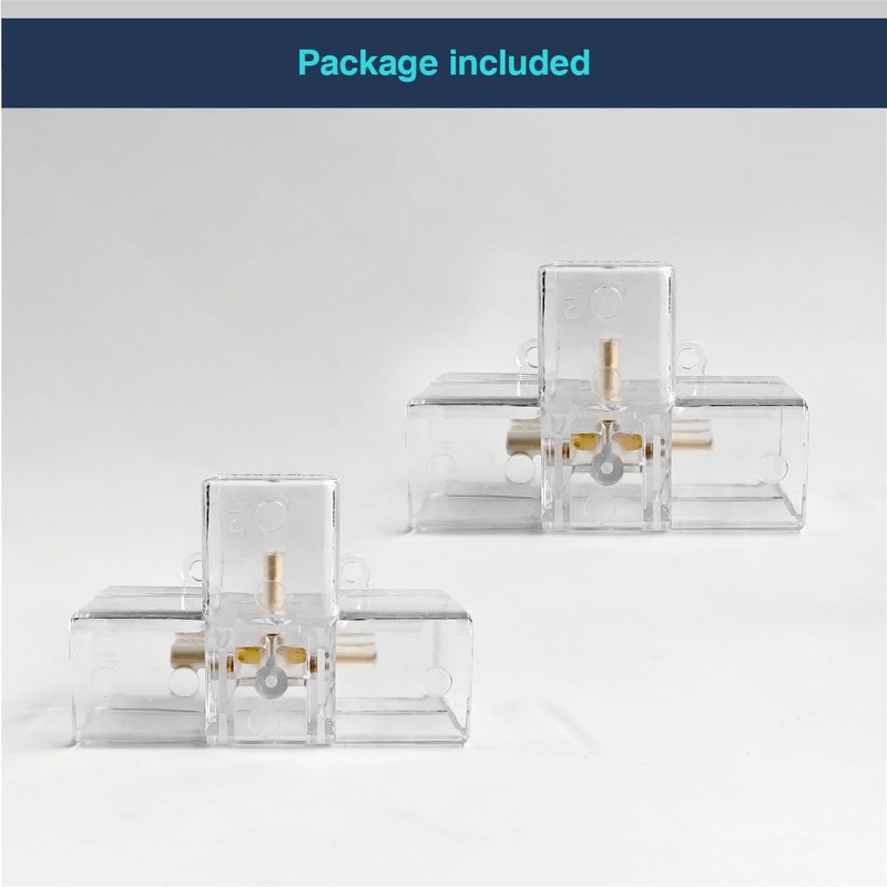 cezelux 2 Pack Hexagon Garage Light Connectors 90° T-Connector 2
