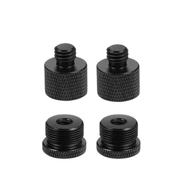 4pcs Mic Thread Adapter (3/8 Female to 5/8 Male,1/4 Female to 5/8 Male,5/8 Female to 1/4 Male and 5/8 Female to 3/8 Male),Camera Stand Adapter Mic Screw Adapter Mic Thread Adapter,Mic Stand Adapter