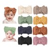 BEWDIO Handmade Baby Headbands Soft Stretchy Nylon Hairbands with Bows
