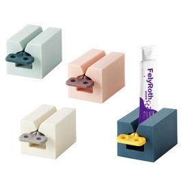 YANINEE 4 Stück Tubenquetscher für Alle Tube, Zahnpasta Quetscher Halter, Toothpaste Squeezer
