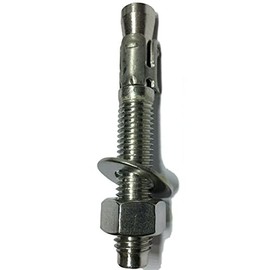 KolotovichTool Pack of 10, 3/8" x 2 1/4" Concrete Wedge Anchor Stainless Steel Grade 304 Fastener Kit Bolt Set RE-3096DD