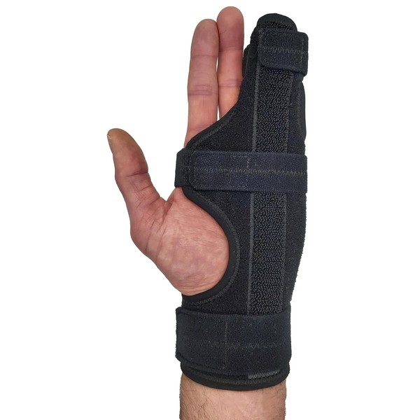Metacarpal Finger Splint Hand Brace – Pinky Finger Splint For Boxer Fractures, Broken Ring, Little Finger Cast, Trigger Finger Immobilizer Straightener, Ulnar Gutter Splint Support Left - Small/Med
