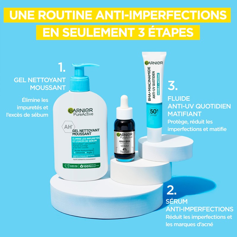 Garnier Invisible + Matt Anti-Impurities Fluid with SPF 50+, for