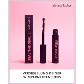 GirlGotLashes Seal The Deal Top Coat Black 5 g Top Coat Sealing for Eyelash Extensions Lint & Water Resistant Fake Lashes