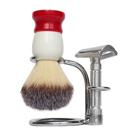 Fine Mr Classic Shave Stand, Stainless Steel Holder for Shaving Brushes and Razors, Bathroom Countertop Accessories for Men