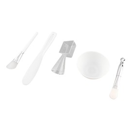 Juego de Cuencos para Mezclar Mascarillas Faciales con Cepillo de Silicona, Textura Suave, Taza Medidora, Kit de Herramientas para Mezclar...         