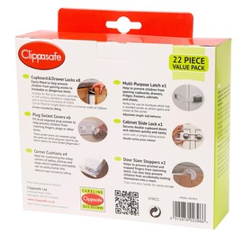 Clippasafe Home Safety Starter Pack, 22-Piece