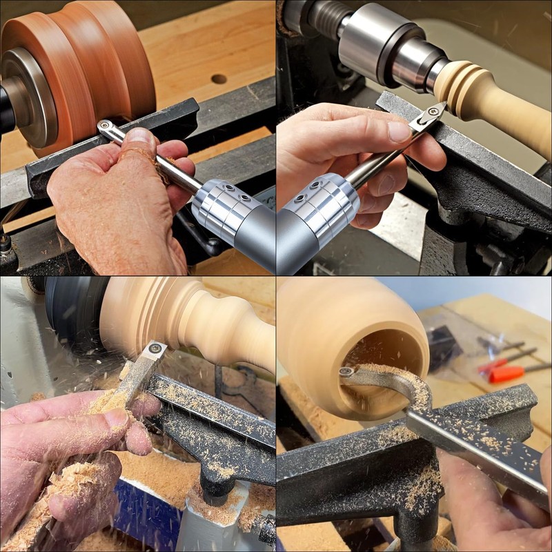 RUITOOL Carbide Wood Lathe Turning Tools Set with Bowl Sander,
