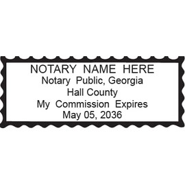 Hubco Purple 4913 Self-Inking Notary Stamp - Georgia