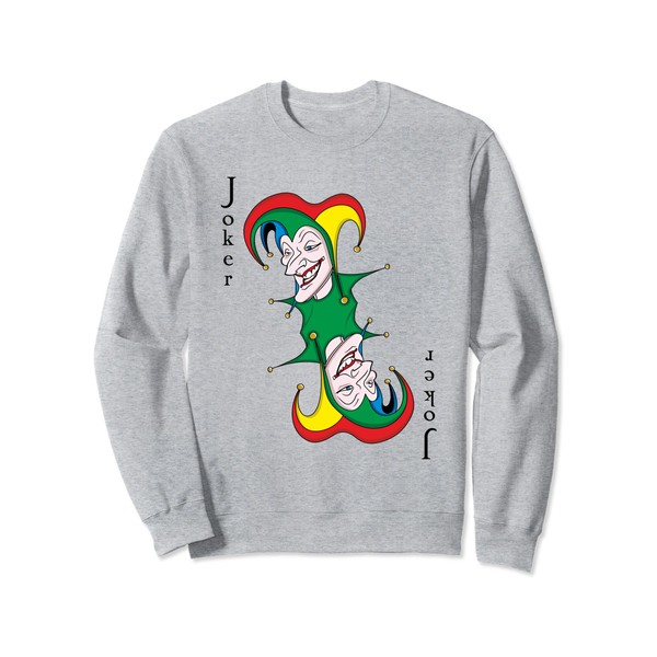 Joker Costume Halloween Playing Card Game Sweatshirt