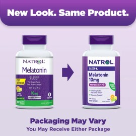 Natrol Melatonina Tabletas Disolución Rápida Sabor Cítrico Fórmula Vegetariana Gluten Omg Necesidad Agua Apoyo Descanso Nocturno