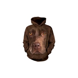 The Mountain Unisex Adult Chocolate Labrador Face Brown Pet Dog Hoodie L