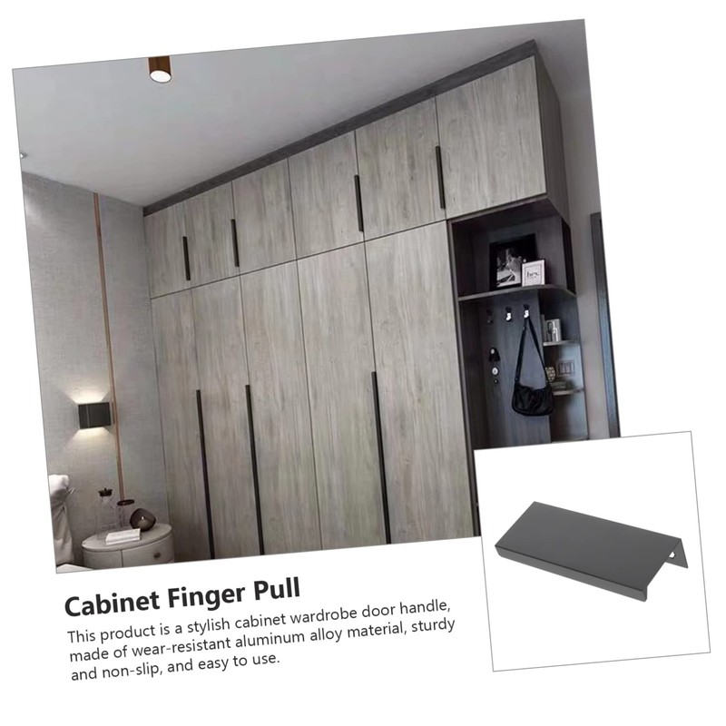 SHINEOFI 4pcs Invisible Pull Handles Back Mount Finger Pull for