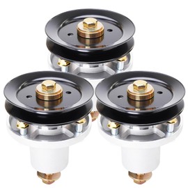 TENGMUJX 3 Pack 601804 607418 Spindle Assembly with 604665 Spindle Pulley for Hus tler Rap tor SD 48", Hus tler Rap tor Flip-Up 48", Hus tler 48" Rap tor XD, Hus tler 933614, 938464 Mower Deck