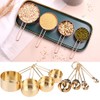 8Pcs Stainless Steel Measuring Cup Spoon Set with Scales Home
