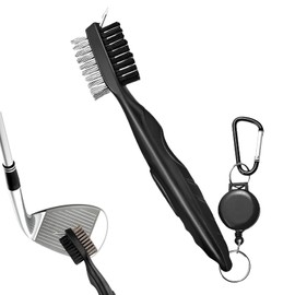 YIIWONI 1 Stück Golf Club Bürste,Golfschläger Bürste,Golfschläger Reinigungsbürste mit Aluminum Karabiner,Nylon Und Edelstahl Bürste Mit Spik Für Die Reinigung Club Face & Groove Mit Schlaufe Clip