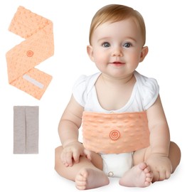 Comfheat Colic and Gas Relief for Newborns and Toddlers, Heated Tummy Wrap, Baby Belt with Soothing Warmth, Natural Aid for Stomach Upset in Babies, Toddlers, 0-3 Years (Orange)