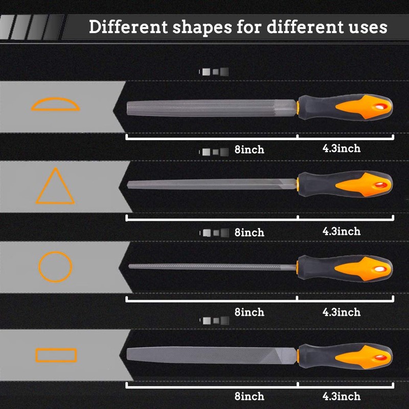 VUDAMAI 17Pcs File Tool Set with Carry Case,Premium Grade T12