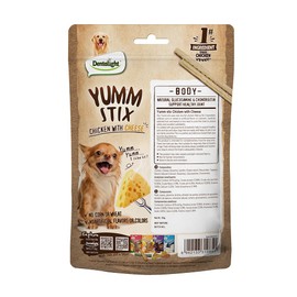 Dentalight - Yumm Stick Dog Treats, Chicken with Cheese, Natural Glucosamine & Chondroitin for Healthy Joint (50g, Cheese)