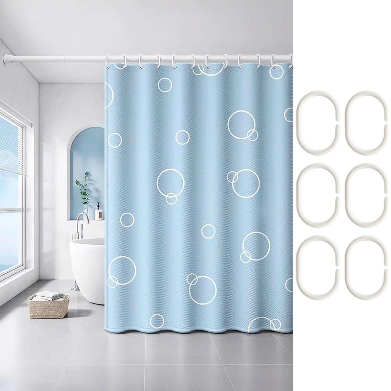 Armo® 24 x Plastic C Shaped Shower Curtain Hooks White
