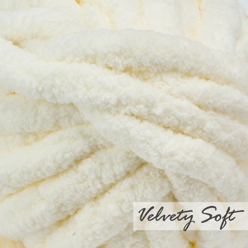 ERLYEEN Chenille Chunky Yarn Super Bulky Soft Thick Fluffy Jumbo
