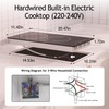 FIREGAS 12 Inch Built-in Electric Cooktop, 2 Burner 3000W, Hardwired