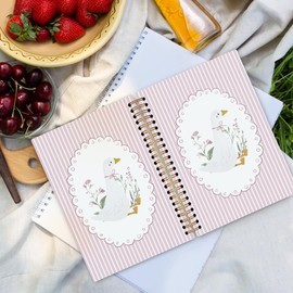 dvhdajed Coquette Goose Spiral Notebook, Preppy Aesthetic Goose Gifts Journaling Notebooks, Cute Gooses Spiral Journal for Women, Coquette Pink Gooses Office School Supplies Gifts, 5.5x8.3