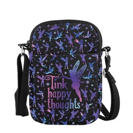 MAOFAED Tink Happy Thoughts Crossbody Bag, Tinkerbell Gift, Magic Kindom Gift, Fairy Tinker Gift (tink happyCB CA)
