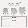 KaWaii Baby 6 Newborn Pure & Natural Cloth Diapers with